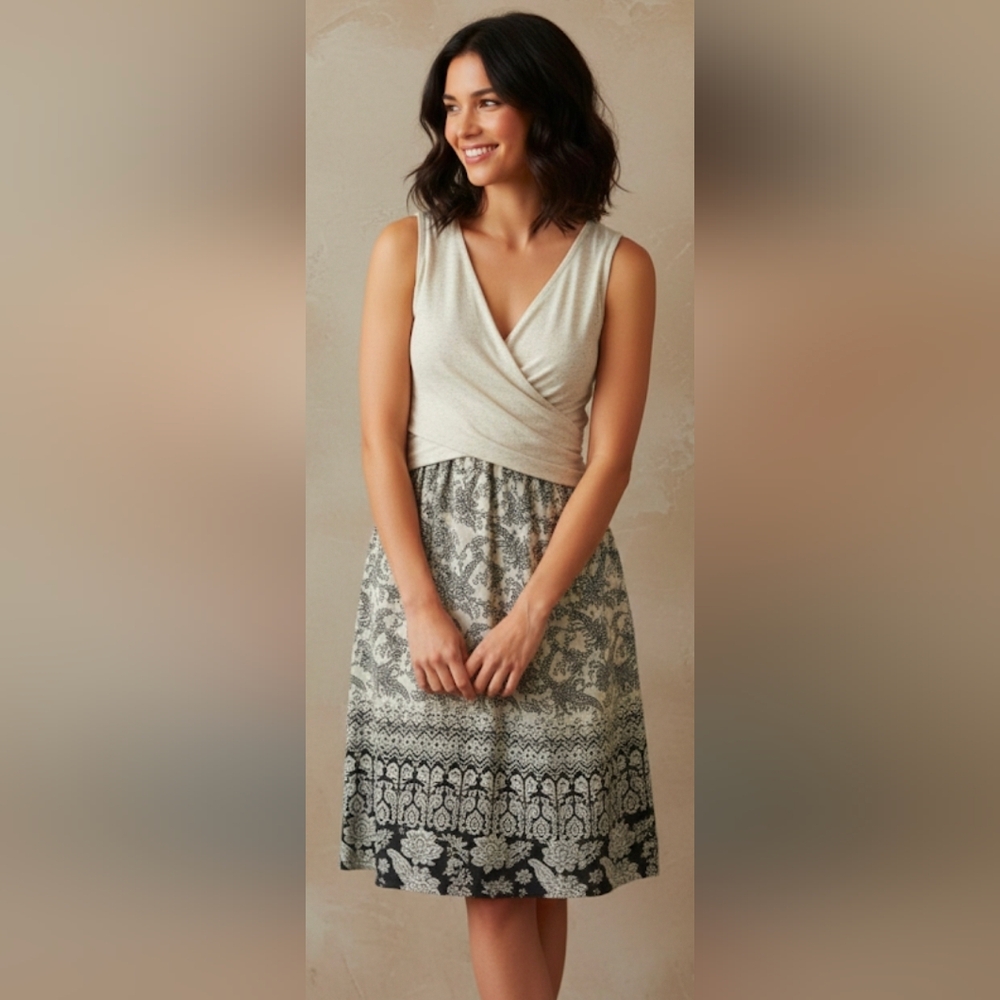 Sleeveless Wrap Top Dress